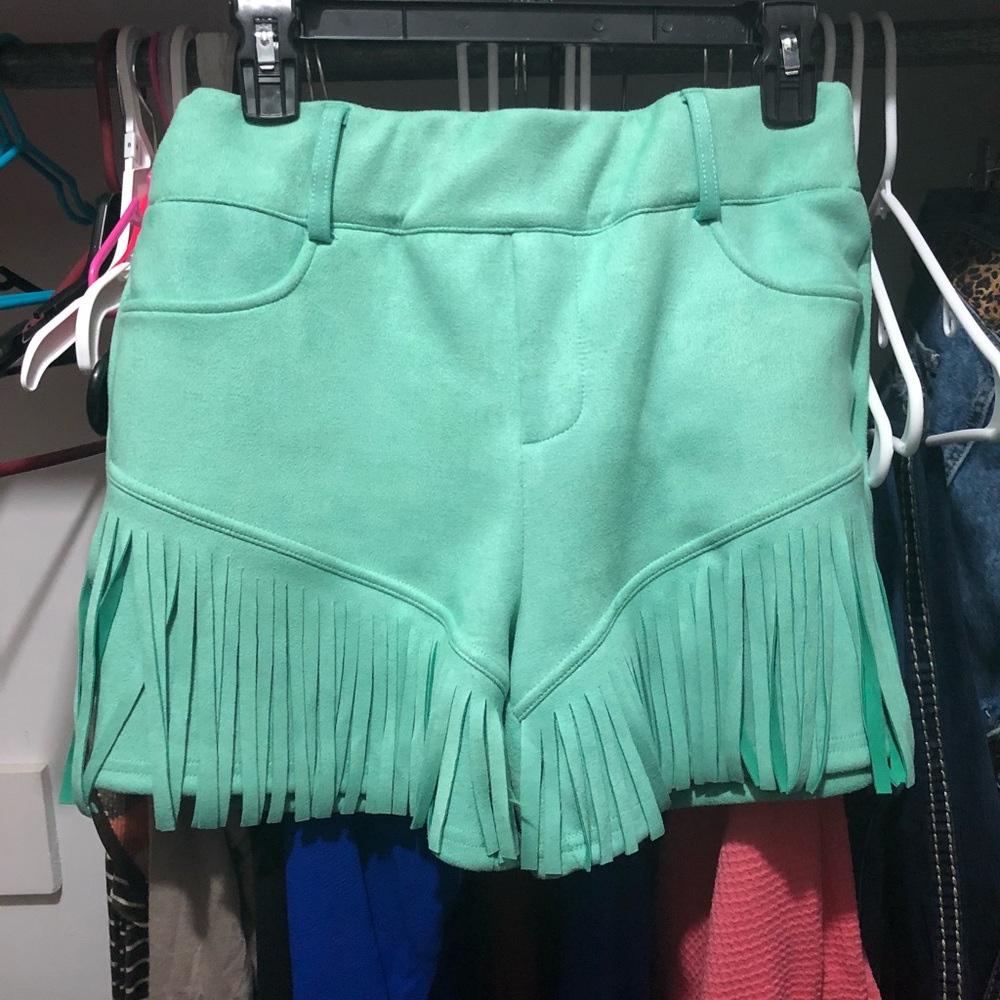 LOT of Crazy Train fringe suede pants and shorts